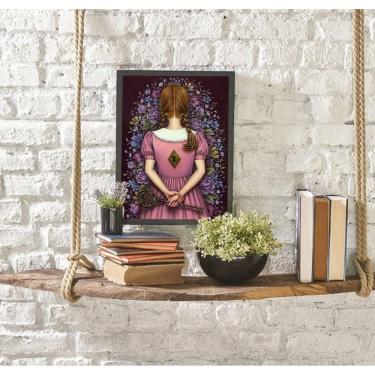 Imagem de Quadro Decorativo Surrealista Menina com Chave