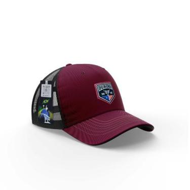 Imagem de Boné Masculino Country Telinha Trucker EUA 2002 DuAgro, Vinho, Adulto