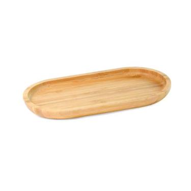Imagem de Bandeja Banheiro Lavabo Bambu Natural Oval 24x12cm - Mimo Style