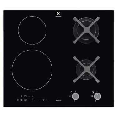 Imagem de Cooktop 4 Bocas De Indução E A Gás Electrolux Preto Hibrido E Timer (IE60H) 220V
