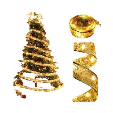 Imagem de Fita De Luzes De Natal De 1-10M Para DIY, Laços, Enfeites De Árvore E 
