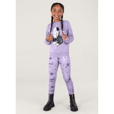 Imagem de Conjunto Molecotton Wandinha Infantil Menina Brandili Lilás-Feminino