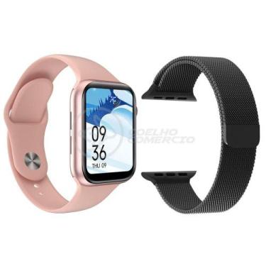 Imagem de Smartwatch S88 Rosa Com Jogos + 1 Pulseira Extra Preto - SMART BRACELE