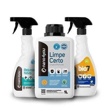 Imagem de KIT Limpeza de Banheiro Nano4you Limpador de Piso Rejunte Encardido e 