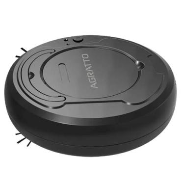 Imagem de Aspirador de Pó Robô 3 em 1 Varre Aspira Limpa Praticci Bivolt Preto A
