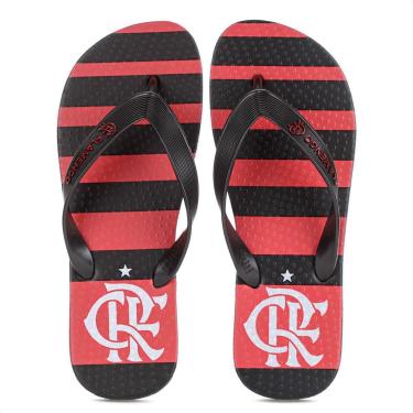 Imagem de Chinelo Flamengo Manto 1 2024 Preto Vermelho e Prata - Masculino-Masculino