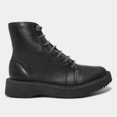 Imagem de Bota Moleca Coturno Cano Curto 5339.110 Preto, Preto, 38
