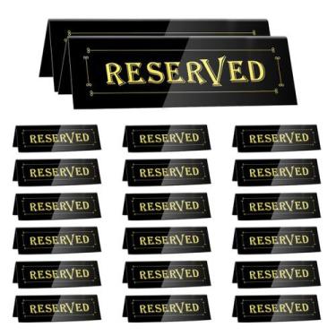 Imagem de Sinais de tenda de mesa WATHFKCU em acrílico reservados para 20 unidad