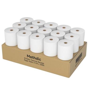 Imagem de Rolos de Papel Térmico Methdic Pacote com 15 Unidades 8 cm x 70 m Sem 