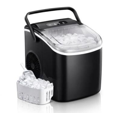 Imagem de Maquina De Fazer Gelo 1.3 Litros 110v Preta Compacta Domestica Para Be