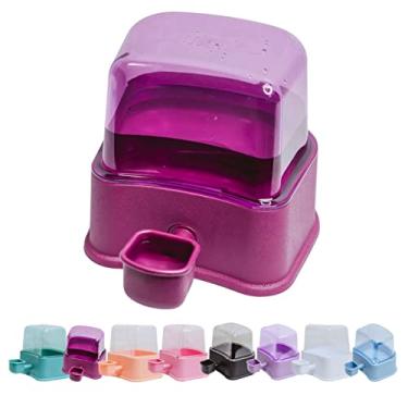 Imagem de Bebedouro Para Cães Cachorros Gato Pet Automático Para Pelos Longos 2,3 Litros (Vinho)