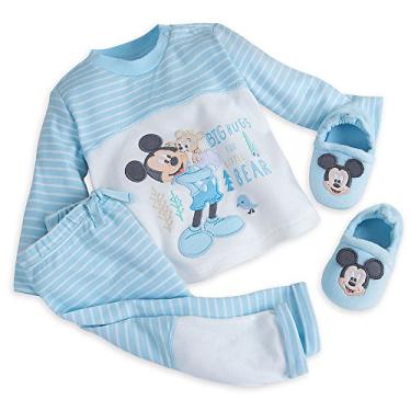 Imagem de Disney Conjunto de malha Mickey Mouse enxoval bebê 12-18 meses azul