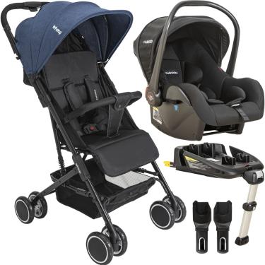 Imagem de Carrinho com Bebe Conforto Base ISOFIX Kiddo Mascote Marinho