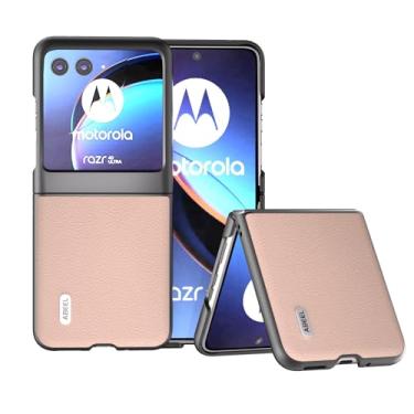 Imagem de Clipes de proteção de smartphone Compatível com Motorola Razr 40 Ultra, capa de couro genuíno, capa rígida para PC, capa protetora para telefone, capa fina anti-queda, compatível com Motorola Razr 40