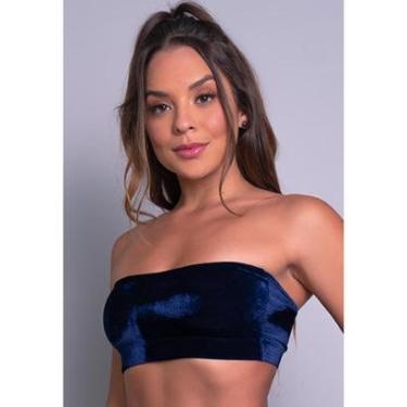 Imagem de Top Faixa Mvb Modas Veludo Molhado Fitness Academia Feminino-Feminino