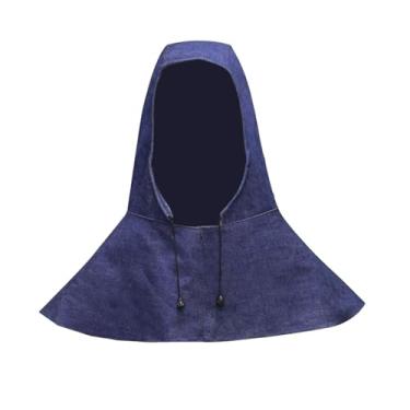 Imagem de Esquirla Capa de soldagem protetora confortável chapelaria à prova de vento capa de pescoço durável capacete de soldagem elétrica à prova de poeira xale chapéu