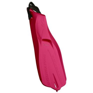 Imagem de SCUBAPRO GO Travel Barbatana de mergulho para mergulho com snorkel e natação, barbatana rosa com tira preta elástica no calcanhar, GG