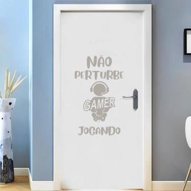 Imagem de Adesivo Não Perturbe Gamer Decoração Casa, Quarto, Sala e Porta - Impr