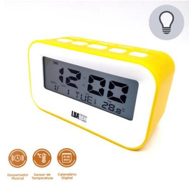 Imagem de Relógio Digital De Mesa Despertador Números Grandes Calendário ZB2005 