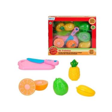 Imagem de Kit Cozinha Infantil Com Tabua Comidinha Brinquedo Faca - Eti Toys