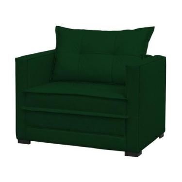 Imagem de Poltrona Cama Londres Suede Verde D'monegatto, Suede Verde