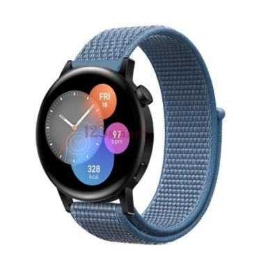 Imagem de Pulseira de Nylon Loop para GT3 42mm GT3 46mm - 123Smart, Azul, 46