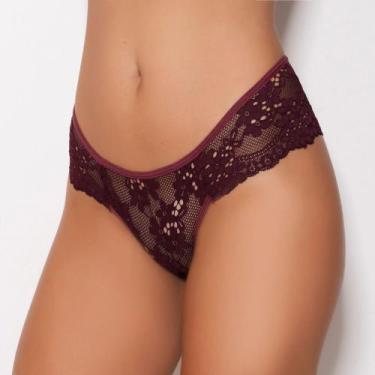 Imagem de Calcinha fio dental com renda transparente - Calcinha  Alê - Ternura Í