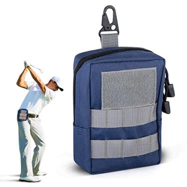 Imagem de DUXCIYHTA Bolsa para Bolas de Golfe, Bolsa para Suporte de Tees de Golfe Molle para Armazenamento de Telêmetro de Golfe, Bolsa com Zíper para Acessórios de Golfe para Homens E Mulheres