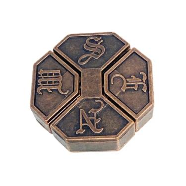 Imagem de Puzzle de Metal Quebra-Cabeça 3d Enigma Antigo Desafio Vários Modelos Disponiveis (Amuleto Hanayma)