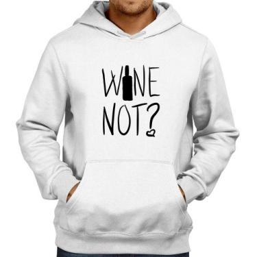 Imagem de Moletom Wine not - Foca na Moda, Branco, P