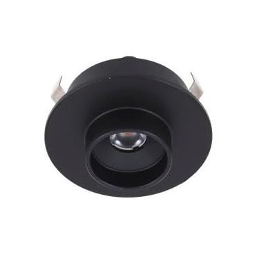 Imagem de Mini Spot Antiofuscante Embutir 2W 2700K 24V Preto IP20 Gaya