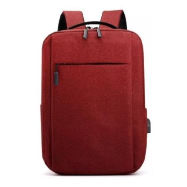 Imagem de Mochila Minimalista Impermeável com USB  Ideal para Eventos e Faculdad