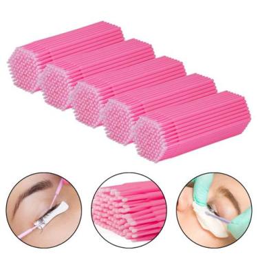 Imagem de 500Un Microbrush Cotonete Alongamento Fio A Fio Cílios Extensão