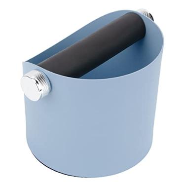 Imagem de Generic Balde de escória de café grande capacidade para casa pequena antiderrapante máquina de café caixa de pó balde de reciclagem de escória para cozinhas domésticas metal (azul),