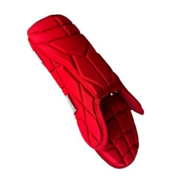Imagem de Protetores de perna de softball de beisebol proteção para adultos caneleiras ergonômicas leves e versáteis protetoras confortáveis, Vermelho