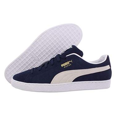 Imagem de PUMA Tênis masculino Select Suede Classic Plus, Pavão/branco fantasma/azul, 38