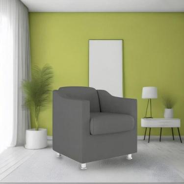 Imagem de Poltrona Decorativa Reforçada Recepção Clinica Salão material sintétic