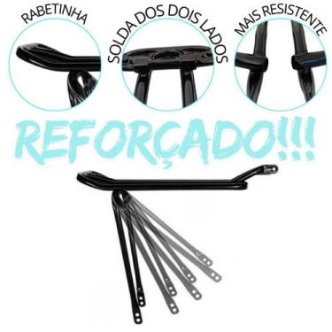 Imagem de Bagageiro Tubular Traseiro Preto De Bike Aro 26 Aro 26 24 20 - oem