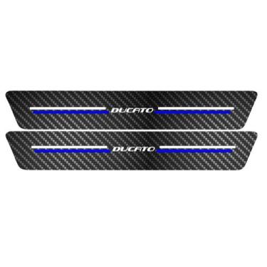 Imagem de Kit Soleira Protetora Porta Premium Blue Carbono  -  Ducato - Jhow Ade