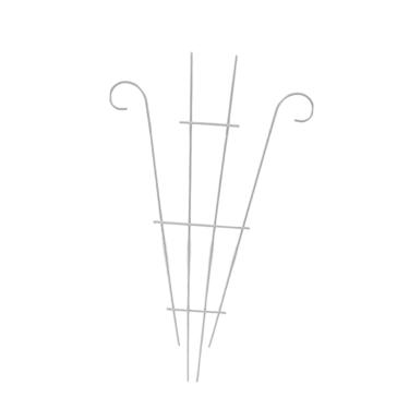 Imagem de IEUDNS Suporte para vasos de plantas, treliça, suporte para flores, vasos de flores à prova de ferrugem, estrutura de ferro, para plantas, para e, Branco