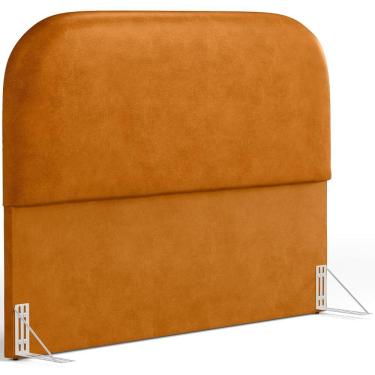 Imagem de Cabeceira para Cama Box Casal Orgânica Lanna W01 Couríssimo Off White 140x120x8cm Lyam Decor