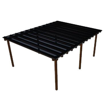 Imagem de Kit Policarbonato Fume 4mm 6,00m X 4,00m - Perfis Naturais