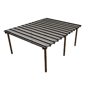 Imagem de Kit Policarbonato Cristal 4mm 6,00m X 4,00m - Perfis Naturais