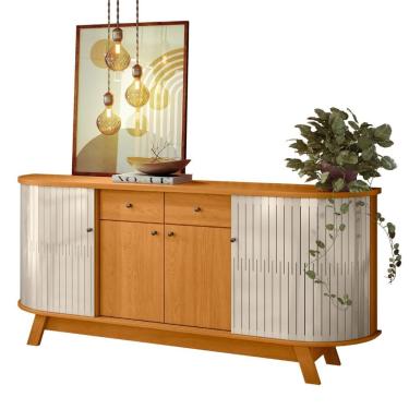 Imagem de Buffet Com 4 Portas E 2 Gavetas Montreal Cinamomo Off White