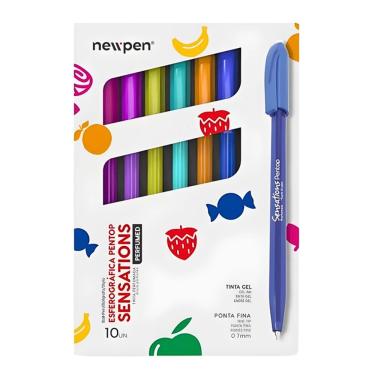 Imagem de Caneta Esferográfica Pentop Sensations Ponta Fina 0.7mm Perfumada 10 Cores Newpen