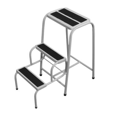 Imagem de Banqueta Escada útil Forte Utilaço 03 Degraus Branco