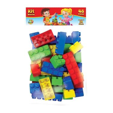 Imagem de Kit Blocos De Encaixe 48 Peças - Ggb Brinquedos