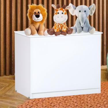Imagem de Baú Para Brinquedos Armazenamento Multiuso E Quarto Fofinho branco
