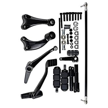 Imagem de Astra Depot Apoios Para Os Pés Black Forward Controls Compatíveis Com Harley Davidson Sportster 883 1200 Xl Forty Eight 2004-2013