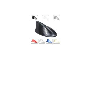 Imagem de Antena Veículo Automotivo Shark Tipo Barbatana Tubarão Universal Esportiva Funcional Recepção Rádio Sinal AM FM Teto Carro (CARBONO)